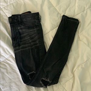 Hollister High Rise Super Skinny Ripped Jeans